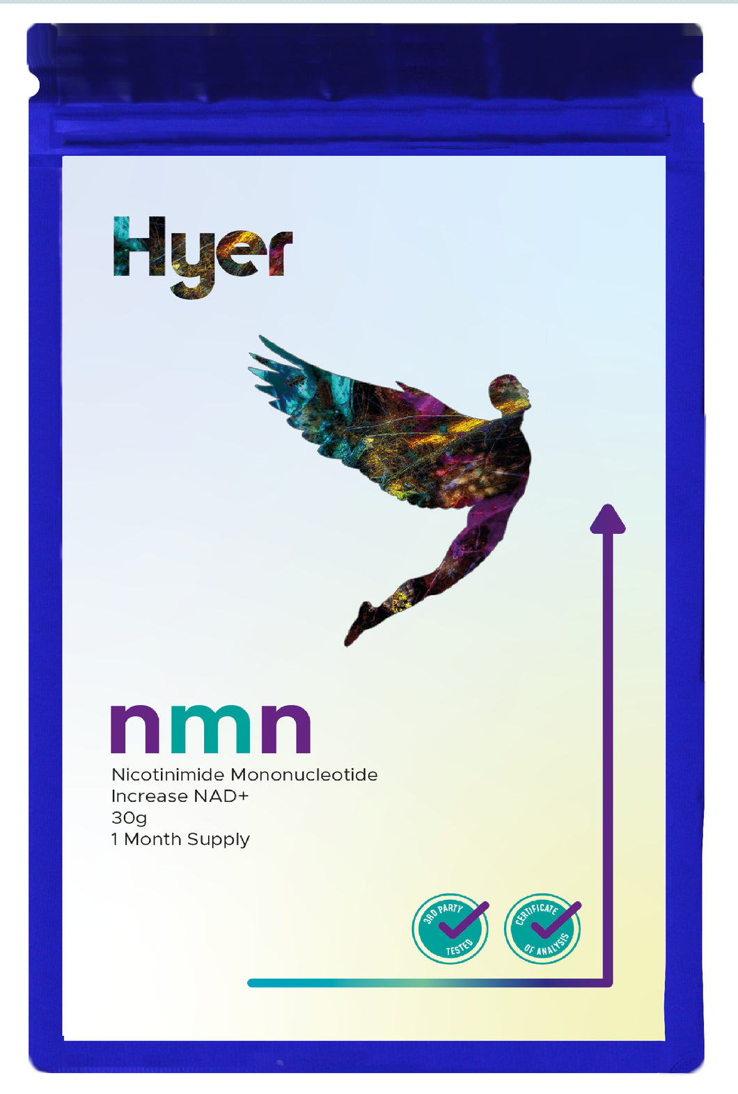 Hyer NMN Nicotinamide Mononucleotide 30g NAD+ Cellular Boost Supplement Powder, Third Party Tested High Purity for Anti Ageing & Mitochondria Support